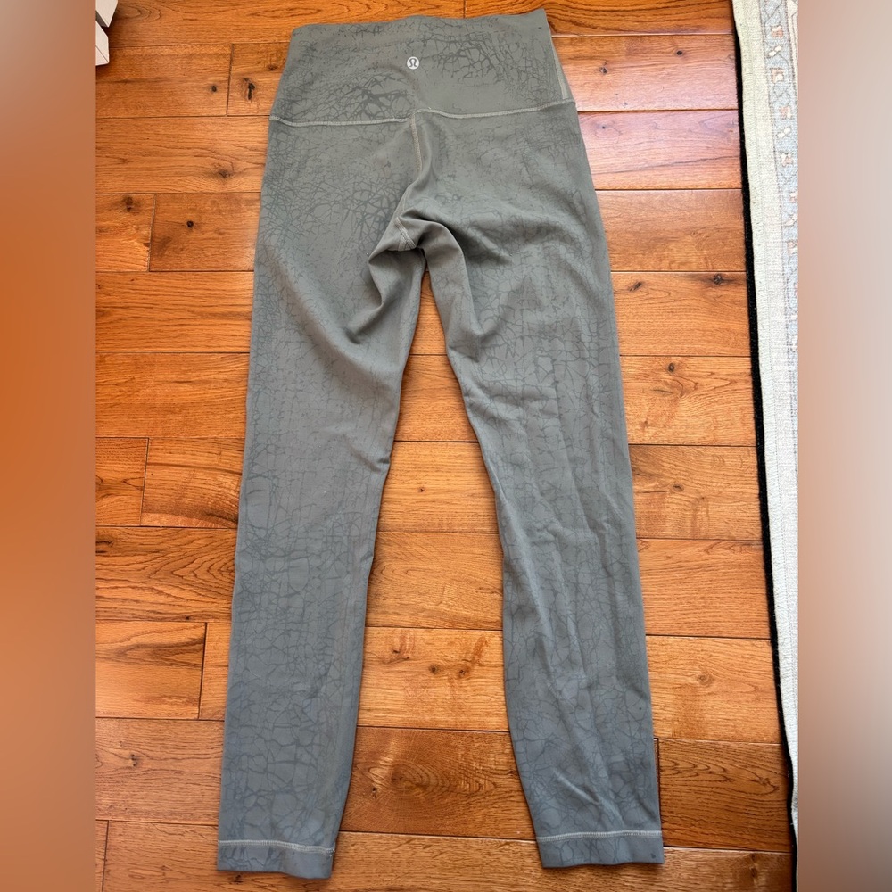 Grey With Marbled Pattern Lululemon Leggings. Siz… - image 4